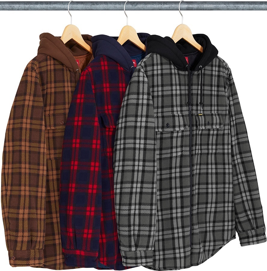 Hooded Plaid Work Shirt